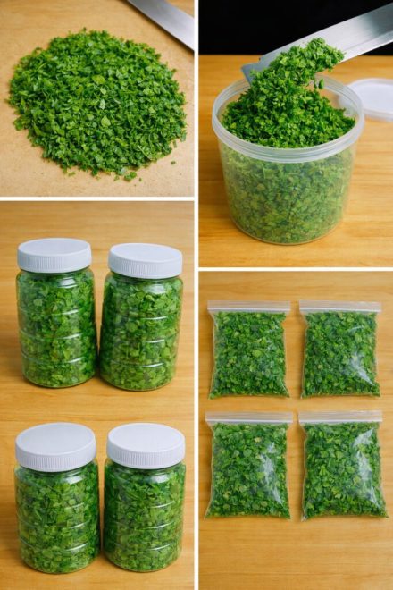 Jak zachować pietruszkę i zachować jej świeżość przez rok: metoda szefów kuchni