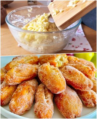 Pączki z ricottą, jabłkiem i cynamonem