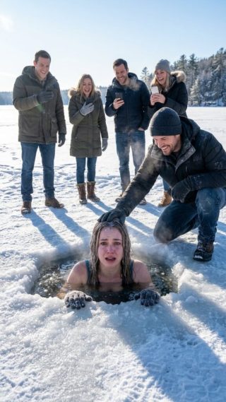 Gdy tylko zobaczyłem, że głowa mojej córki znika pod lodowatą wodą, zacząłem biec. Ale jej teściowie stali tam, śmiejąc się, z telefonami w dłoniach, filmując jej przerażenie, jakby to był żart.