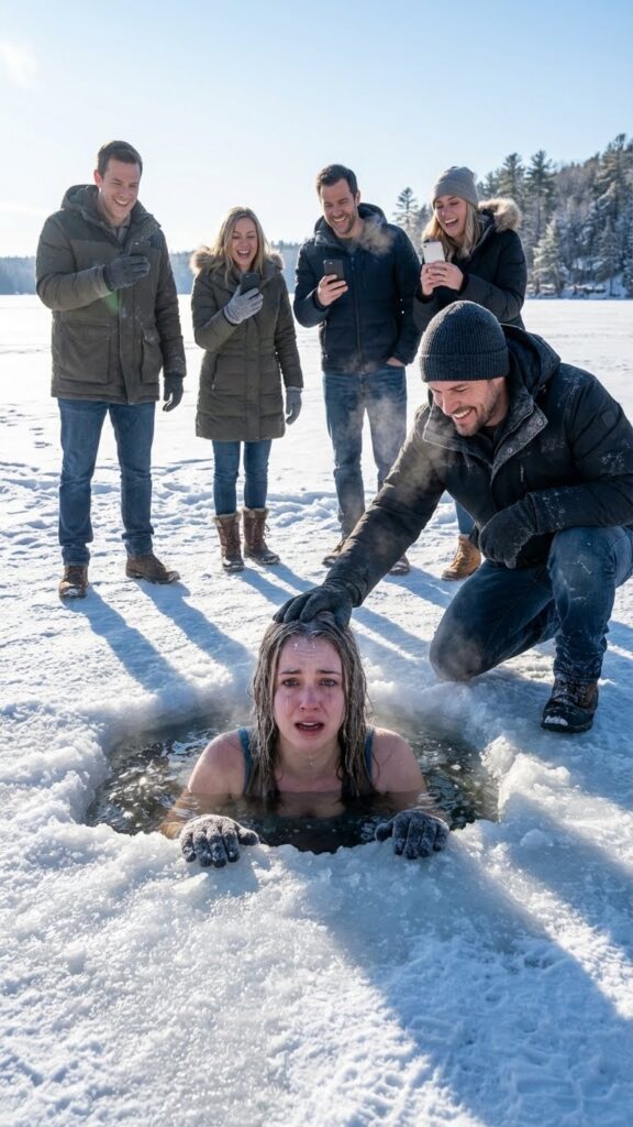 Gdy tylko zobaczyłem, że głowa mojej córki znika pod lodowatą wodą, zacząłem biec. Ale jej teściowie stali tam, śmiejąc się, z telefonami w dłoniach, filmując jej przerażenie, jakby to był żart.