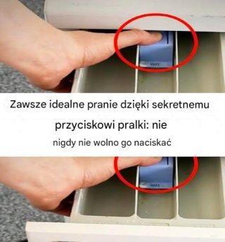 Zawsze nieskazitelnie czyste pranie dzięki sekretnemu przyciskowi pralki: nigdy nie będziesz musiał go naciskać.