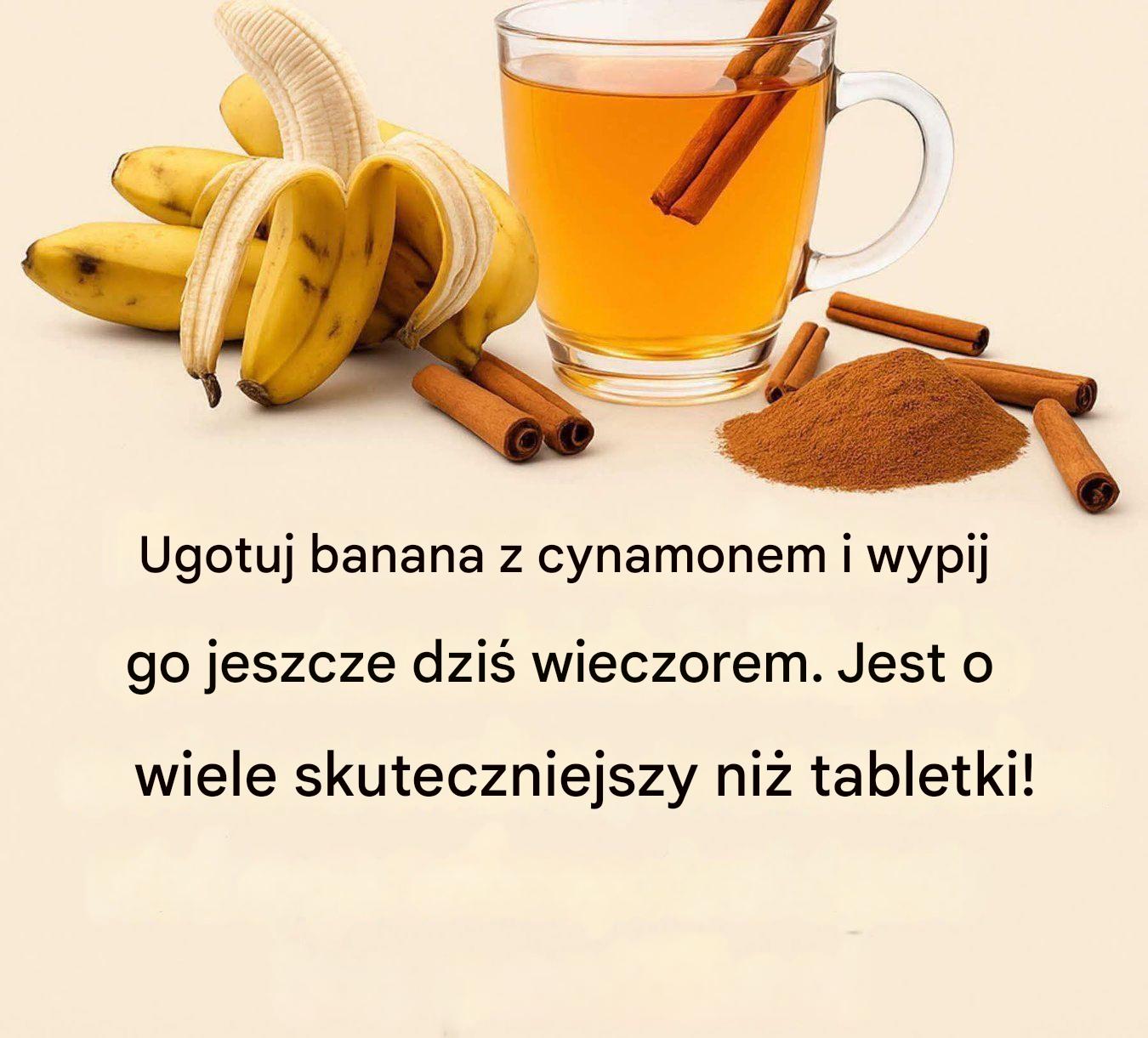 Ugotuj banana z cynamonem i wypij płyn godzinę przed snem, a na pewno się ucieszysz: Herbata bananowo-cynamonowa na bezsenność.
