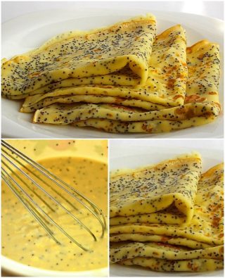 Naleśniki z makiem i cytryną, pyszne i aromatyczne  SKŁADNIKI