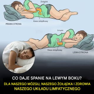 Oto, jaki wpływ na mózg, żołądek i układ glimfatyczny ma spanie na lewym boku