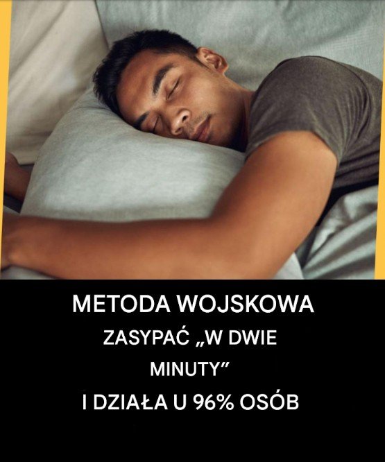 Wojskowa metoda zasypiania „w dwie minuty”, która działa u 96% osób